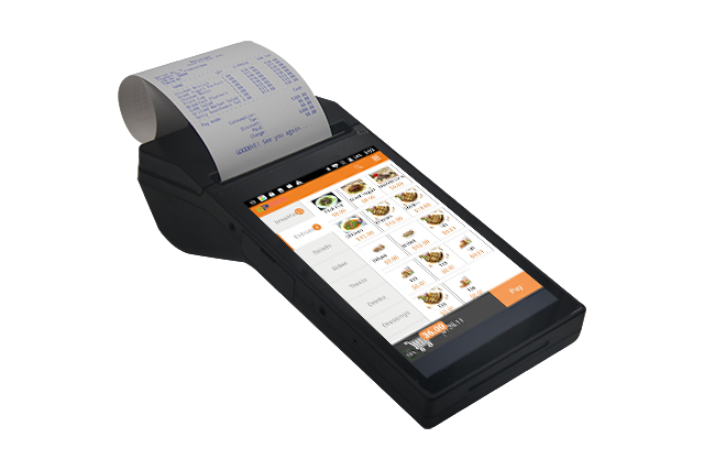 7 inch Capacitive Touch Screen Mobile Handheld Offline Pos Machine for Retail Restaurant