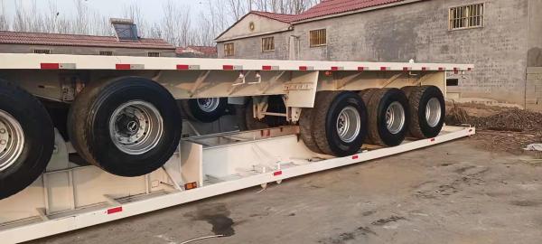 Semitrailer Second Hand Semi Trailers 13-15Tons Low-Flat Semi-Trailer 3/4/5/6