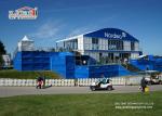 Waterproof Roof Cover Double Decker Tents With Glass Wall System