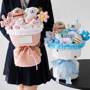 China Cute line puppy doll bouquet birthday gift for girls to send to their bestie girlfriend doll creative Valentine's Day wholesale