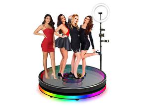 China Spring Exclusive Manual 360 Photo Booth 4 People Glass 360 Degree Booth wholesale