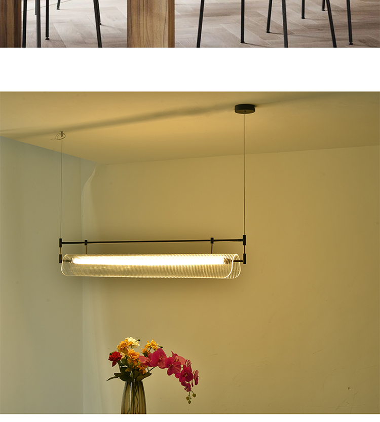 Modern Minimalist Chandelier Living Room Nordic Study Office gold rectangle chandelier(WH-MI-413)