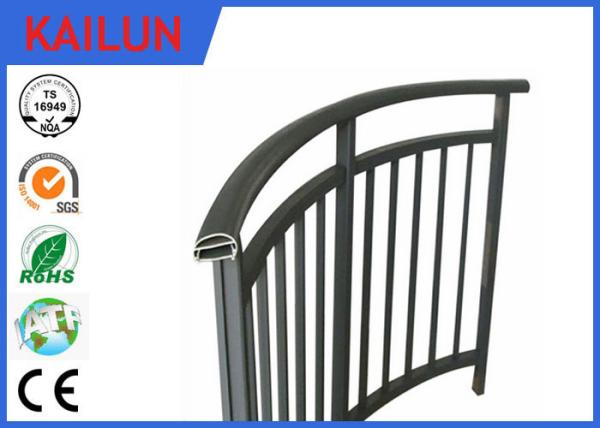 Powder Coated Extrusion Aluminium Balustrade Profiles For Interior Stairway 85