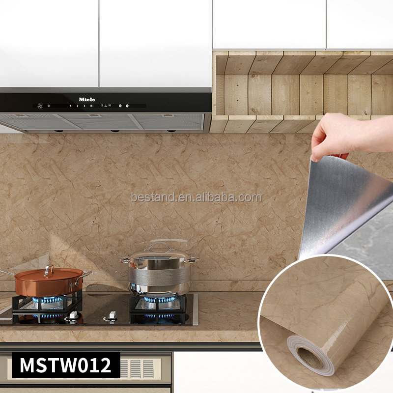 Hotel Wall Decoratin Mildrew Proof Stickers for Kitchen Stove Counter Top Cabinet Furniture Renovation DIY Installation