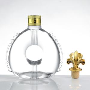 China Direct Sale 500ml End Liquor Glass Bottle with Cork Seal and Cosmetic Packing wholesale