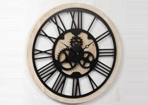 China Rustic 3D Metal Wall Art Clock wholesale