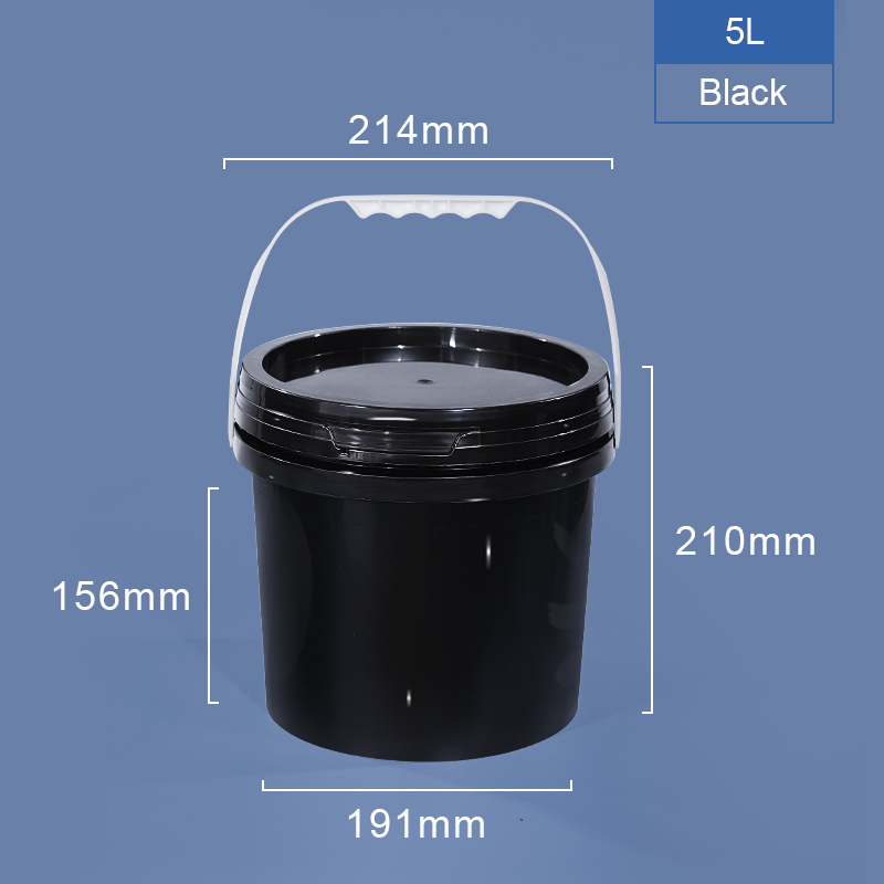 liquid fertilizer PP Round Plastic Bucket With Lid Handle Printing with Heat Transfer
