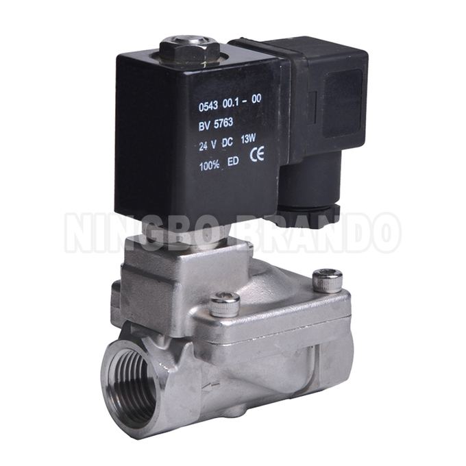 16 bar 316 Stainless Steel Solenoid Valve For Water Air Gas 3/8'' to 2'' 24V 110V 220V 5