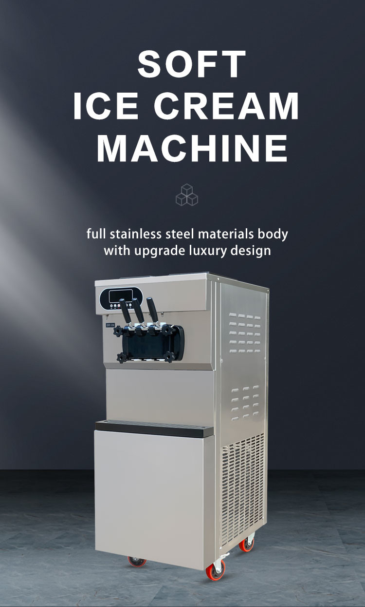 Tabletop 25l Commercial Ice Cream Machine Soft Serve Free Standing