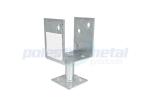 Galvanised Construction Hardware , Center Pin Stirrup Post Anchor 200mm Height