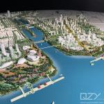 Aecom Mini Building Nantong Urban Model Architecture 1/1500