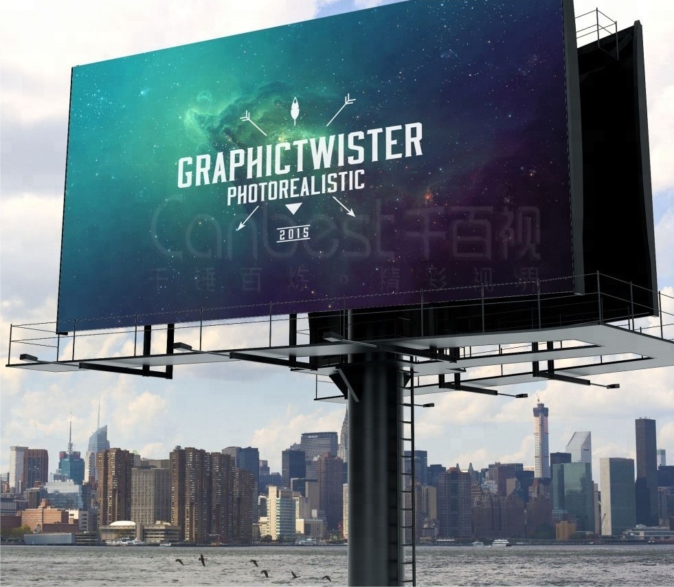 6m Pixel 5500nit 1R1G1B Fixed Advertising Led Display