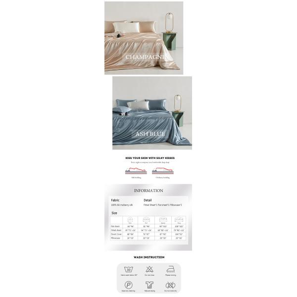 100% 6A Pure Silk Comforter Sets Bedding Luxury Silk Bedding Sets with Customized Logo