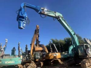 China Steel Pipe Sheet Pile Driving With Excavator Mounted Vibro Hammer wholesale