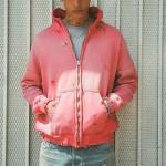 Acid Wash Zip Up Hoodie Mens Women'S 500gsm Blank Pink Acid Wash Vintage Ripped