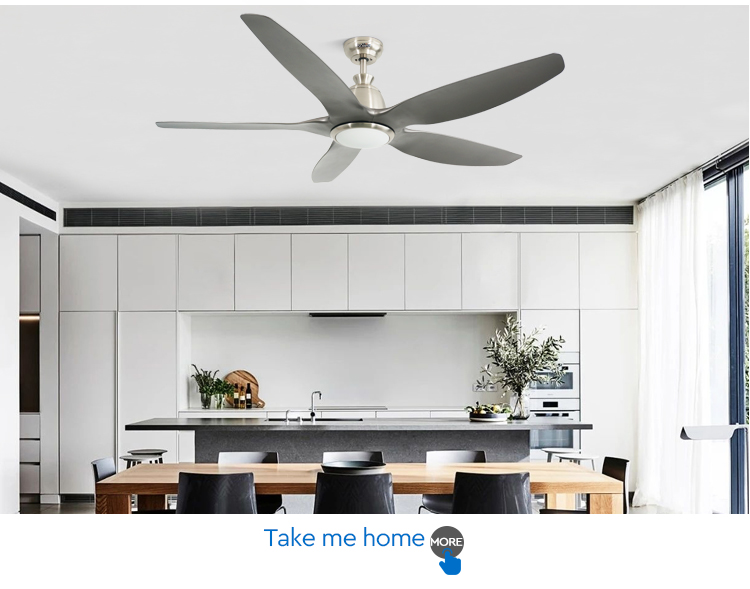 Energy Saving Dimmable LED Ceiling Fan Mulit Colors/OEM 10 for Motor 5 Plastic Blades