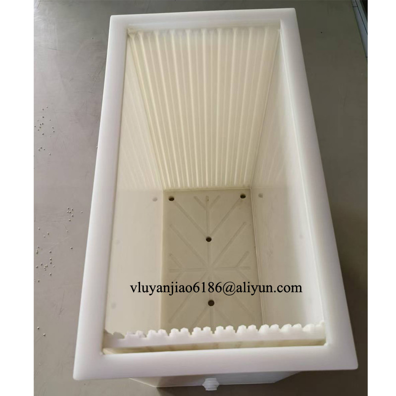 White PP Plating Tank With Small Slots For Cu-Plating
