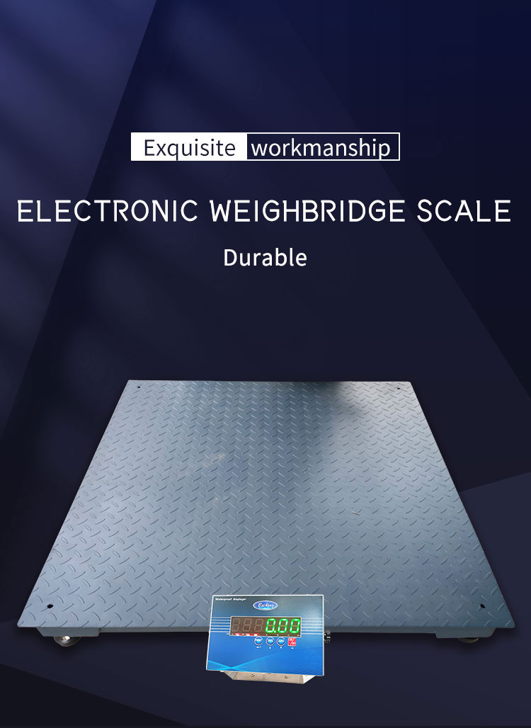 1t 2t 3t Digital Electronic Platform Weighing Floor Scale Weighbridge with Max Weight 1t/2t/3t and AC/DC Power Supply
