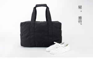 China Black Portable Foldable Travel Bag Large Volume Thermal Transfer Printing wholesale