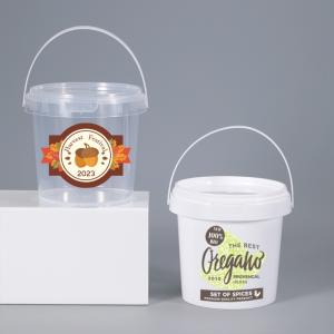 China Food Grade Transparent Plastic Storage Bucket For Water/Milk/Food with Customized Logo wholesale