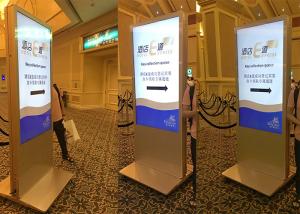 China 55inch golden double sided lcd advertising player lcd display digital signage for mall casino airport railway station wholesale
