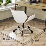 Industrial Grade Clear Tempered Glass Chair Mat 1/5" Thick 35" x 46" for