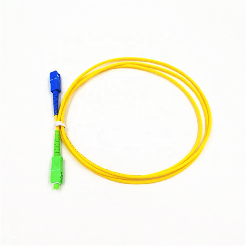 SC / UPC to SC / APC singlemode simplex fiber optic drop cable patchcord customized color