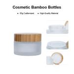 50g 61.3mm Cosmetic Bamboo Bottle Cosmetic Glass Jar Sustainable Packaging
