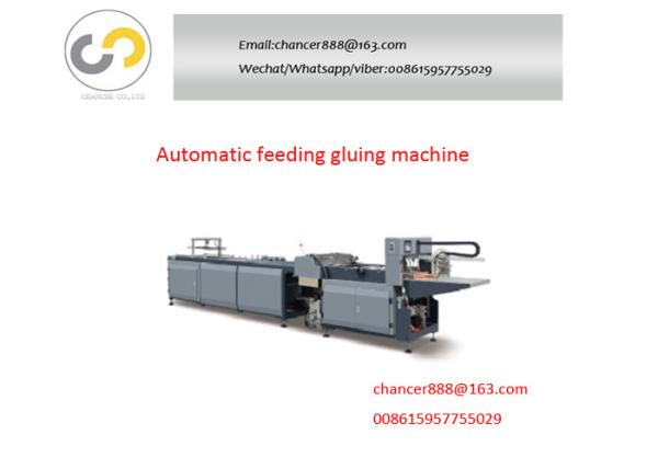 Automatic hardcover feeding gluing machine book binding, hardcover folder