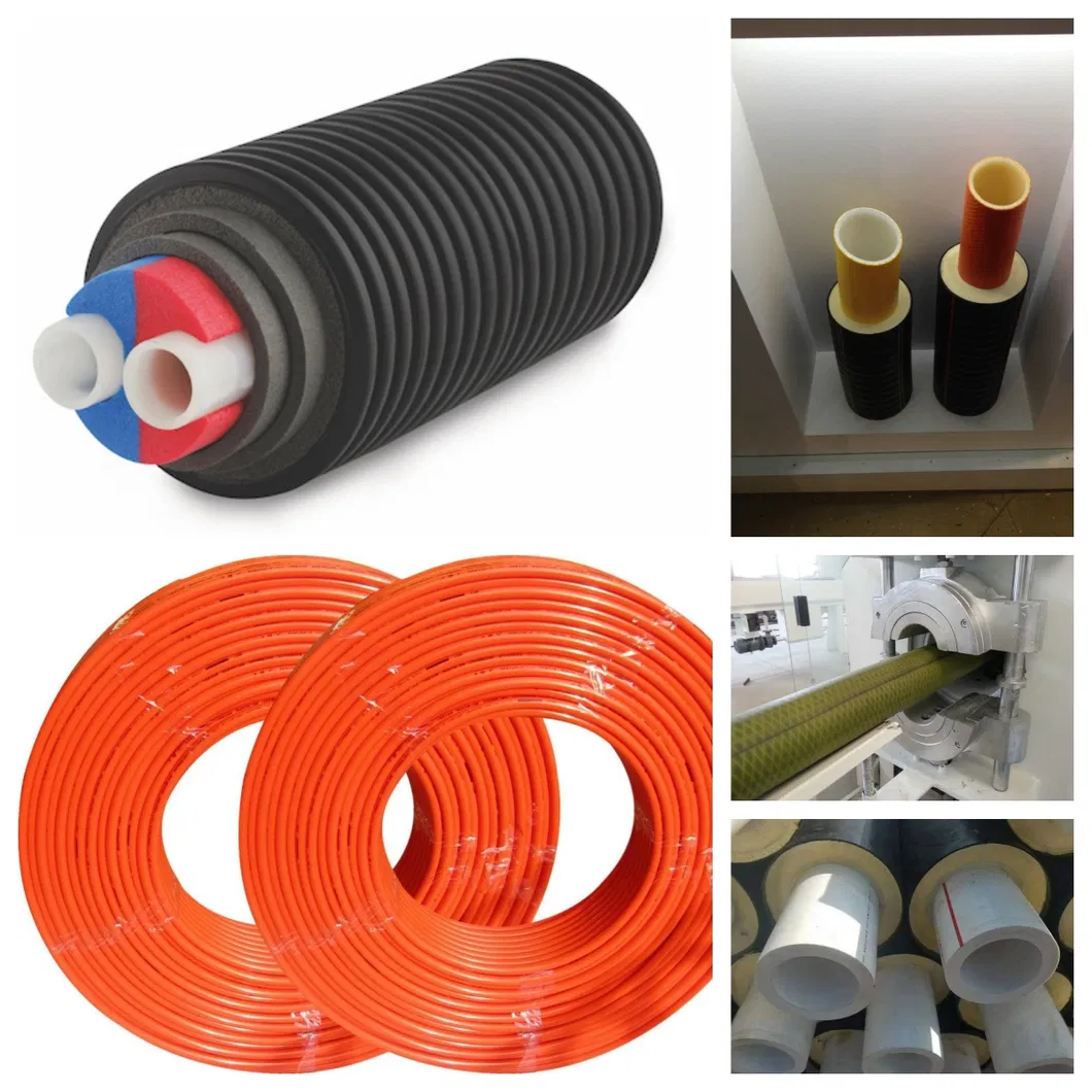 Pert Rigid / Flexible Pre-Insulated Pipe Production Line for Water Supply and Refrigeration Systems