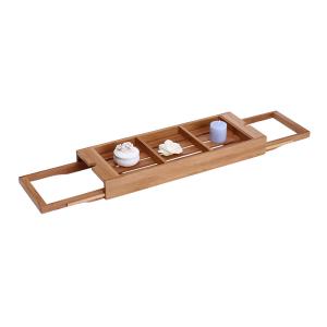 China expandable bamboo bathtub caddy tray wholesale