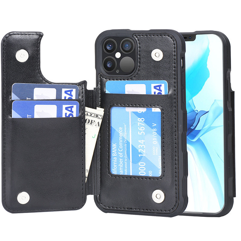 Soft Hybrid Card Holder Cell Phone Wallet Cases Washable For Iphone 12