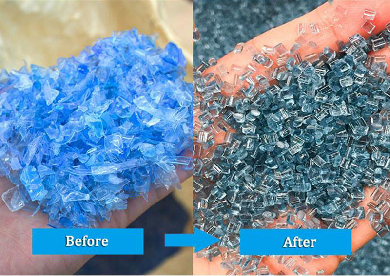 PP PE PVC PET Bottle Fiber Yarn Plastic Granules Extruder Making Machine 300Kg/H