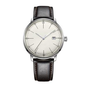 China Classic Mens Stainless Steel Back Watch Domed Crystal Curved Dial wholesale