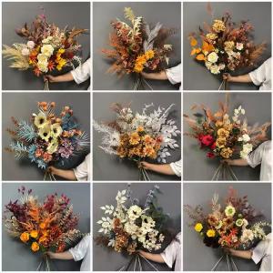 China Bouquet De Fleurs Artificielles Material Artificial Flowers for Home Wedding Decoration Bouquet wholesale