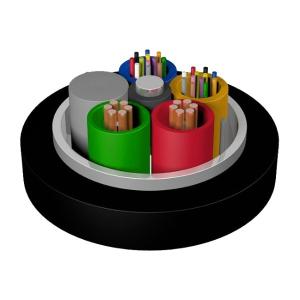 China Indoor GDTA 24 Core Fiber Optic Cable With Copper Wire Power Supply wholesale