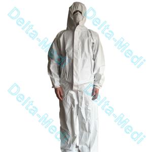 China Waterproof Antistatic Disposable Protective Coveralls Front Zipper wholesale