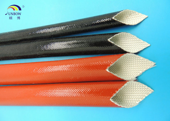 4KV Yellow Expandable Braided Fiberglass Sleeve With PU and Acrylic Resin