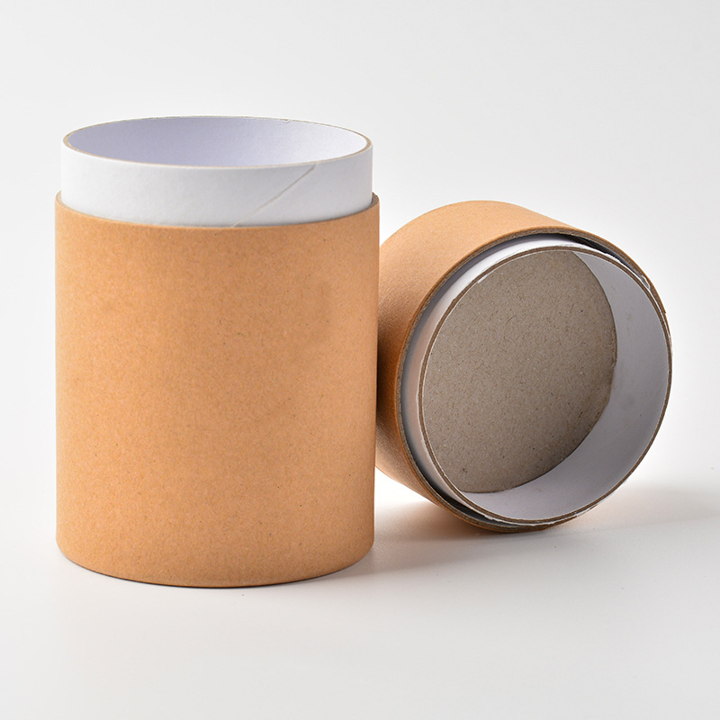 Rigid Boxes Customized Kraft Paper Tube Cylindrical Packaging Box with Your Own Logo
