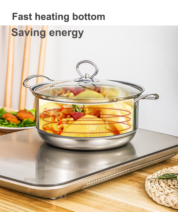 Hot Selling Cookware Set 5 PCS Stainless Steel Cookware Cook Pot Cooking Pot Set With SS Handle