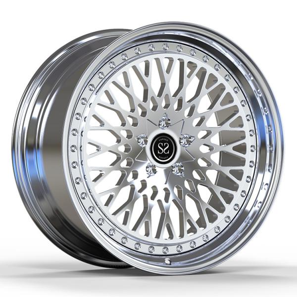 Polished 2 Piece Forged Wheels Aluminum Alloy Rims For Mercedes Benz C63 18 19