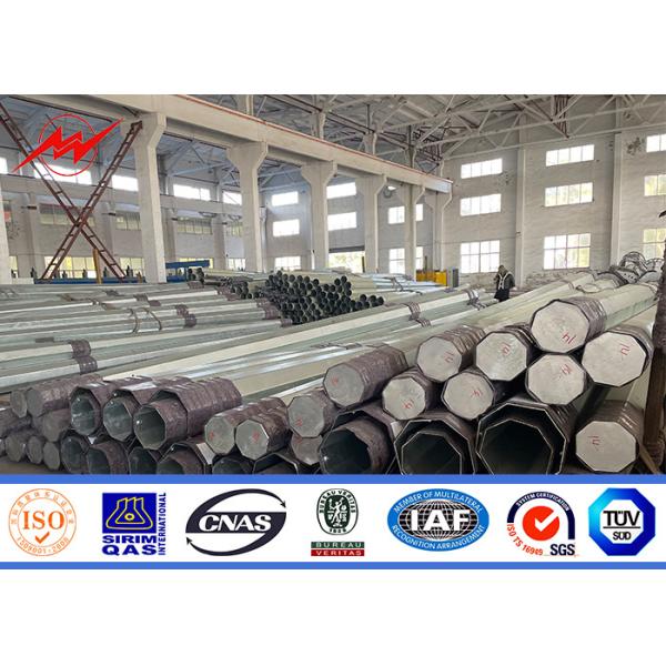 China 35kv 38kv Electrical Transmission Polygon Steel Utility Power Pole wholesale
