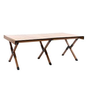 China Imitation Wood Aluminum Alloy Outdoor Garden Table Customized Logo wholesale