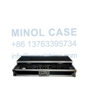 China Rolling Embroidery Printed logo DJ Flight Case With Glide Shelf wholesale