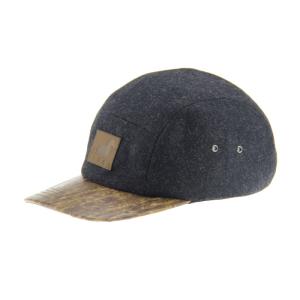 China Bamboo PU Wool Camping Baseball Cap 5 Panel Snapback Hat With Leather Embossed Logo wholesale