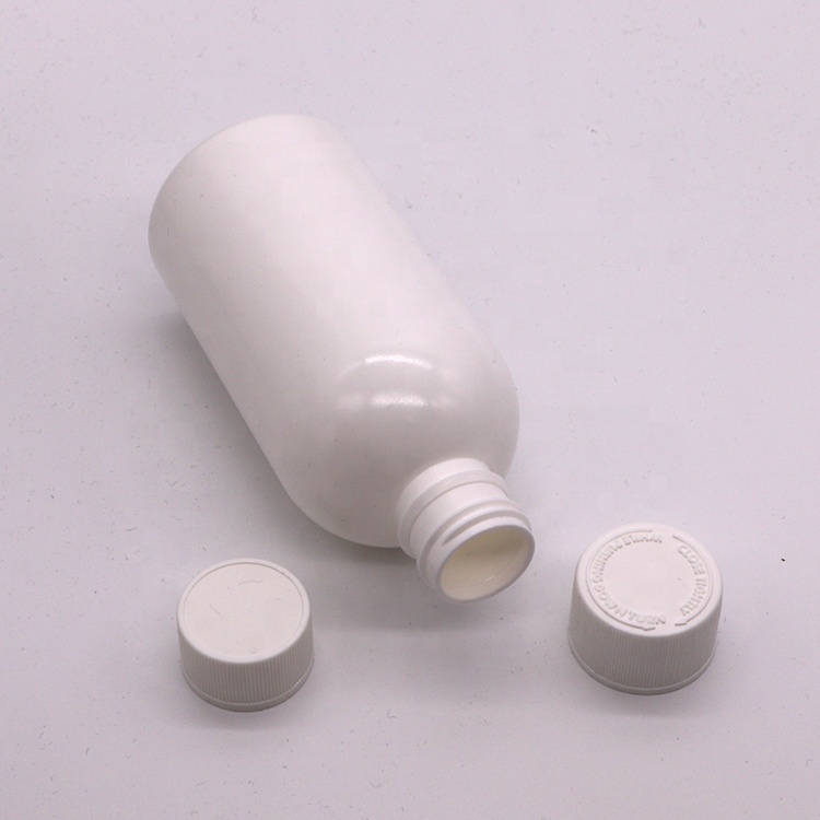 Screen Printing 100ml/200ml250ml HDPE White Empty Medicine Bottle with Child Safety Cap