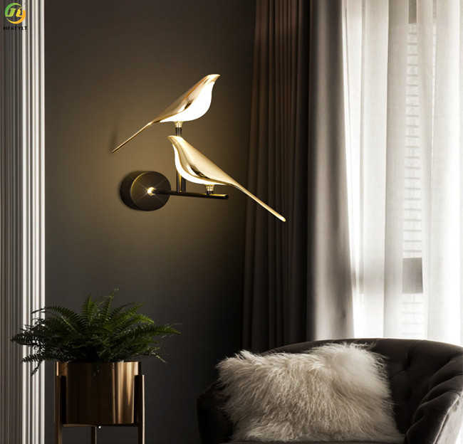 Acrylic Home/Hotel Metals Art Baking Paint Gold LED Modern Wall Light
