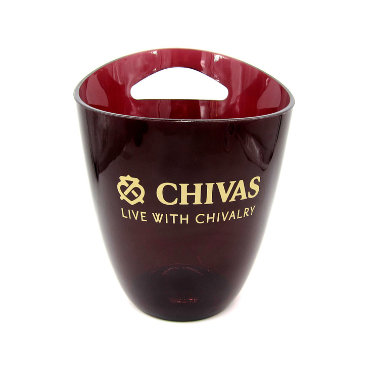 Bar Butler Wine Chiller Bucket Transparent Black PS Plastic Ice Bucket