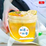 High Pressure Resistance Clear Plastic Bucket for Food Packing Capacity 1L-10L