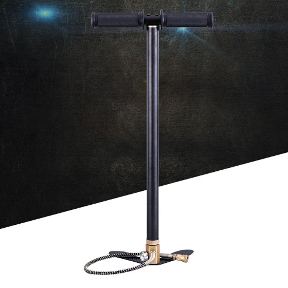 Manual High Pressure Hand Air Pump 4500psi 300bar Black for Gasoline Fuel